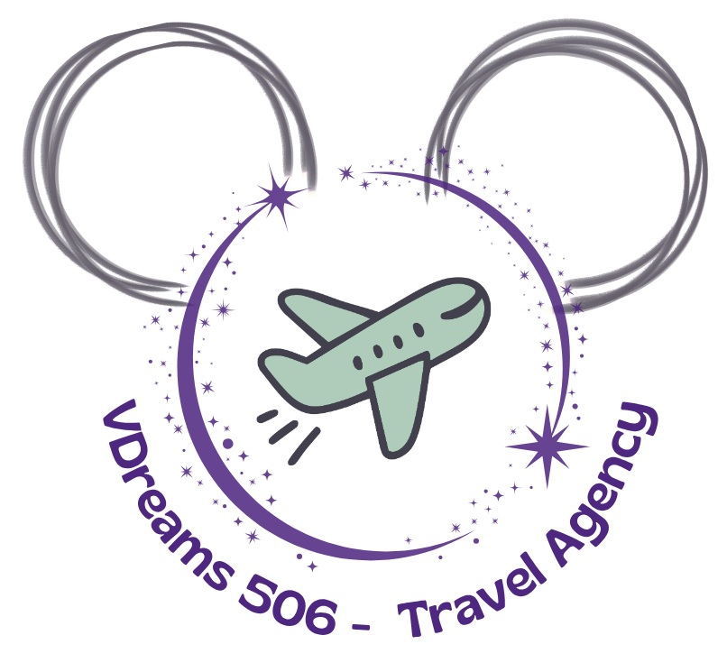 whimsical logo with suitcase and ears